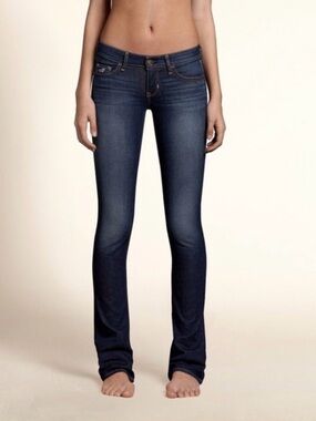 Hollister Low Rise Medium Dark Wash Bootcut Jeans Size 1 S Women 25 W 31 L